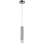 Подвесной светильник Metal Acrylic Tube Chrome Hanging Lamp варинант исполнения - 2 | Loft Concept в Волгограде