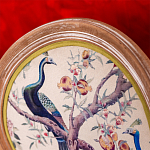 Полукресло из массива бука бежевое с изображением птиц и цветов Beige Green Chinoiserie Garden Chair варинант исполнения - 4 | Loft Concept в Волгограде