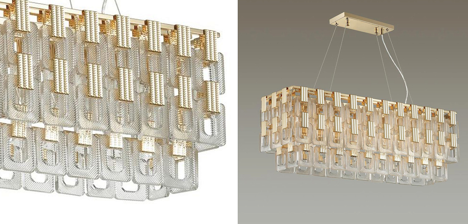 Люстра Ribbed Elements Pendant Linear Люстра Ribbed Elements Pendant Linear - Loft-Concept в Волгограде