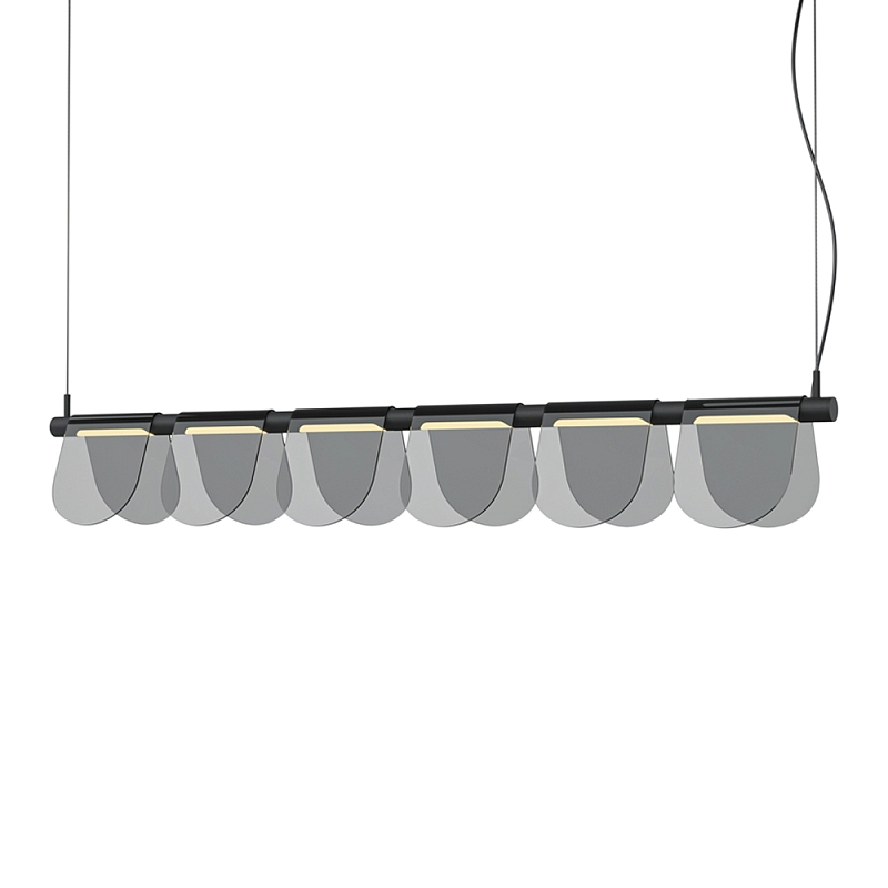 Люстра подвесная Fluffy 3000К 30Вт Серый Черный в Волгограде | Loft Concept 