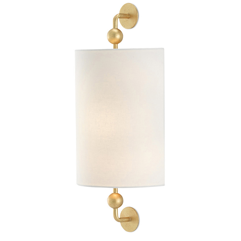 Бра светодиодное с полукруглым тканевым абажуром Sconce on Bracket Серебряный Золотой в Волгограде | Loft Concept 