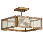 Потолочный светильник квадратный из толстого литого стекла Cast Glass варинант исполнения - 1 | Loft Concept в Волгограде