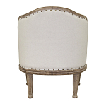 Кресло низкое с мягкой обивкой из льна на 4-х деревянных ножках Emile Armchair beige варинант исполнения - 2 | Loft Concept в Волгограде