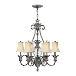 Люстра с 7-ю кремовыми текстильными абажурами Hinkley варинант исполнения - 2 | Loft Concept в Волгограде