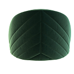 Барный стул со спинкой и металлической подставкой на 4-х деревянных ножках Зеленый Велюр Vendramin Chair варинант исполнения - 3 | Loft Concept в Волгограде