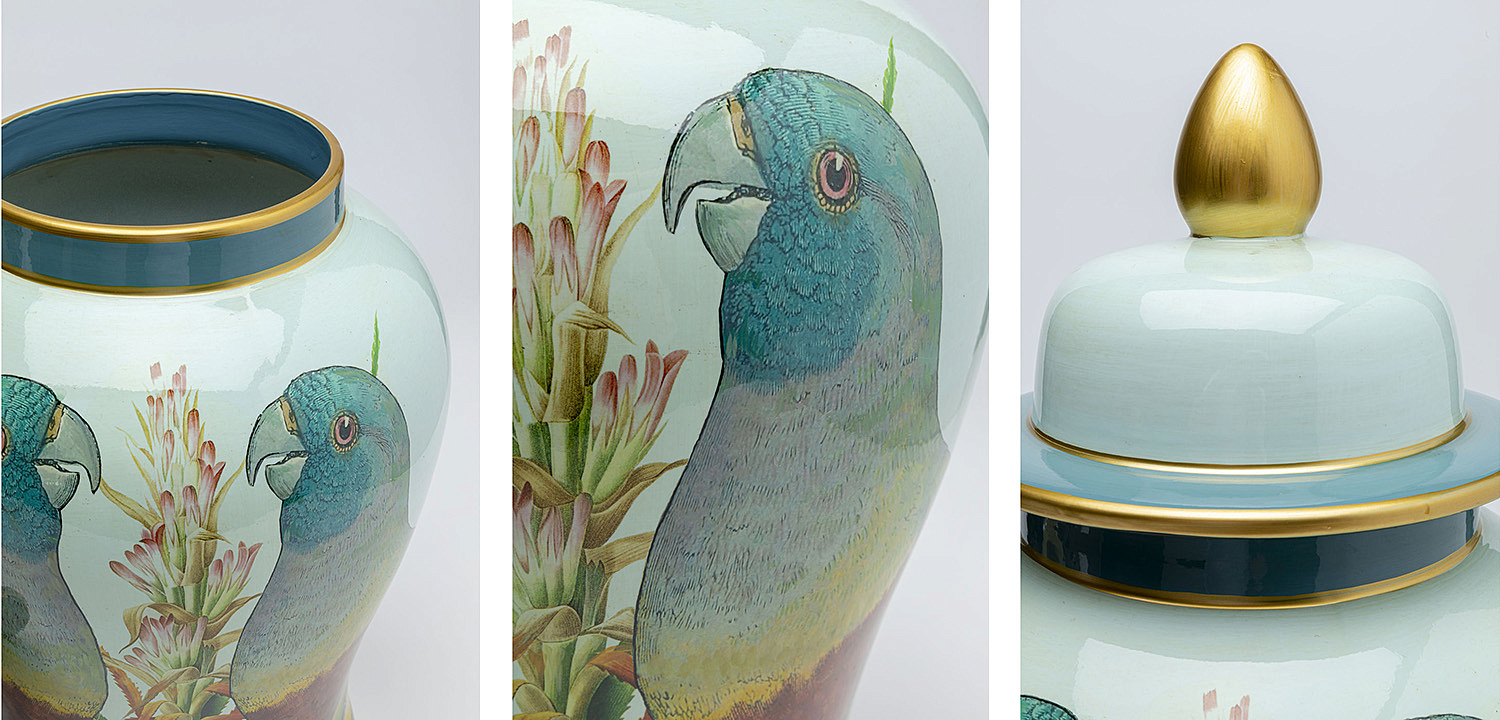 Ваза Porcelain Vase Parrots Ваза Porcelain Vase Parrots - Loft-Concept в Волгограде