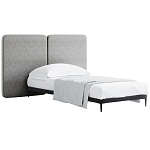 Кровать с большим мягким изголовьем Unity Grey Bed варинант исполнения - 8 | Loft Concept в Волгограде