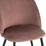 Мягкий стул в велюре пыльно-розового цвета Miruna Chair варинант исполнения - 6 | Loft Concept в Волгограде