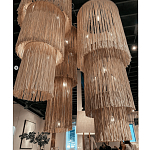 Люстра круглая трехъярусная из бахромы Milk Gradient Braided Fringe варинант исполнения - 5 | Loft Concept в Волгограде