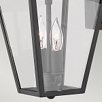 Настенный фонарь черного цвета с прозрачным стеклянным плафоном трапециевидной формы Hinkley варинант исполнения - 10 | Loft Concept в Волгограде