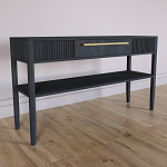 Дизайнерская Консоль с полкой и ящиком Primo Черный дуб варинант исполнения - 2 | Loft Concept в Волгограде