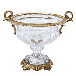 Чаша из прозрачного стекла с бронзовой подставкой и ручками Eden Garden варинант исполнения - 1 | Loft Concept в Волгограде