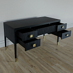 Письменный стол с 4-мя ящиками Elsa Dreams Black  варинант исполнения - 3 | Loft Concept в Волгограде