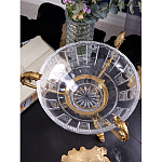 Чаша из прозрачного рельефного стекла на бронзовой подставке Eden Garden варинант исполнения - 2 | Loft Concept в Волгограде