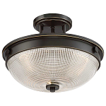 Потолочный светильник со стеклянным плафоном в виде купола Quoizel варинант исполнения - 8 | Loft Concept в Волгограде