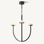 Люстрас 3-мя мраморными плафонами в форме купола Light Warm Light варинант исполнения - 3 | Loft Concept в Волгограде