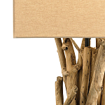 Настольная лампа с каркасом в виде веток деревьев и тканевым абажуром Natural Driftwood варинант исполнения - 1 | Loft Concept в Волгограде