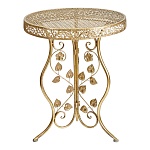 Столик приставной золотистый с орнаментом на столешнице Tanzania варинант исполнения - 1 | Loft Concept в Волгограде