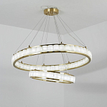 Люстра с 2-мя кольцами из натурального камня с регулируемыми плафонами Durability of Stone варинант исполнения - 4 | Loft Concept в Волгограде