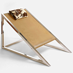 Дизайнерское кресло на металлическом каркасе с подставкой для ног Poltronova Mies Armchair варинант исполнения - 4 | Loft Concept в Волгограде