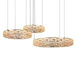 Люстра из 3-х колец с текстурной огранкой Reflection of Reality варинант исполнения - 2 | Loft Concept в Волгограде