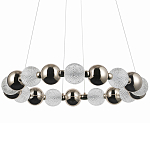 Светодиодная кольцевая люстра Crystal Globule Chrome Chandelier Gold варинант исполнения - 1 | Loft Concept в Волгограде