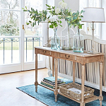 Деревянная консоль из массива дерева с двумя ящиками Oak Margery Provence Console Table варинант исполнения - 3 | Loft Concept в Волгограде