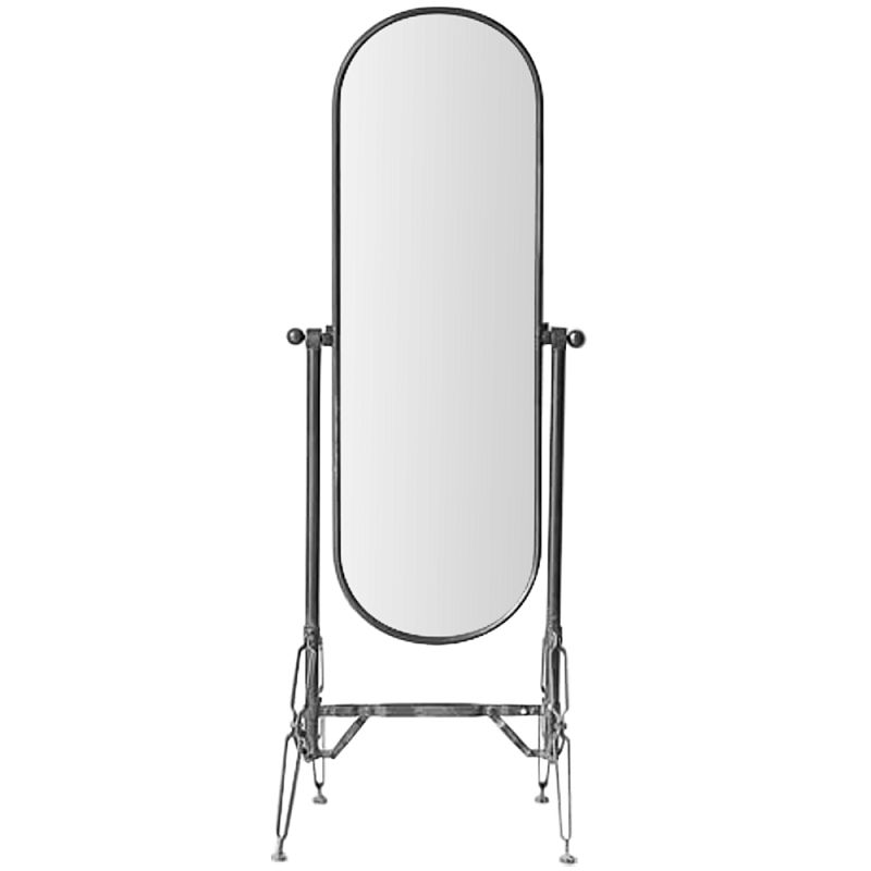 Напольное  зеркало Malgier Vintage Metal Mirror Черный в Волгограде | Loft Concept 