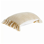 Чехол на подушку горчичного цвета с бахромой и объемным узором Ethnic mix варинант исполнения - 1 | Loft Concept в Волгограде