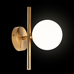 Бра с золотым основанием и белым плафоном в форме шара Bubble варинант исполнения - 2 | Loft Concept в Волгограде