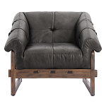 Кресло Duncan винтажная черная кожа варинант исполнения - 1 | Loft Concept в Волгограде