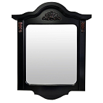 Зеркало черное настенное прямоугольное в стиле прованс Black Provence варинант исполнения - 1 | Loft Concept в Волгограде