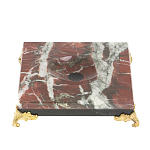 Подставка под шар квадратная из натурального камня Креноид на ножках Natural Stone Sphere Stands варинант исполнения - 1 | Loft Concept в Волгограде