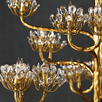 Люстра золотая в виде растения Golden Flower Glade варинант исполнения - 5 | Loft Concept в Волгограде