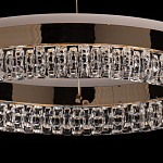 Люстра в виде кольца золотого цвета с прозрачными вставками Radiant Rail варинант исполнения - 8 | Loft Concept в Волгограде