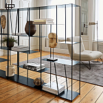 Книжный стеллаж из металла Menzie Square Metal Rack варинант исполнения - 3 | Loft Concept в Волгограде