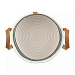 Корзина для хранения с ручками плетеная Interlacement Green  варинант исполнения - 1 | Loft Concept в Волгограде