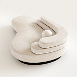 Диван Saint-Trope молочного цвета с обивкой букле  варинант исполнения - 1 | Loft Concept в Волгограде