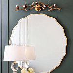 Золотое настенное зеркало Yvon Mirror варинант исполнения - 1 | Loft Concept в Волгограде