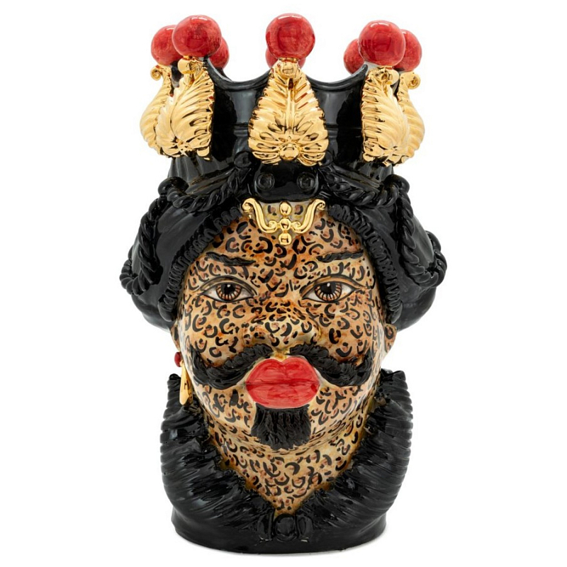Ваза Vase Moro Man Leopard Big Черный Мульти Ваза Vase Moro Man Leopard Big Черный Мульти в Волгограде | Loft Concept