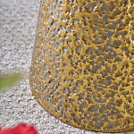 Журнальный столик с конусообразной основой и текстурной поверхностью золотого цвет Ethnic Metal варинант исполнения - 4 | Loft Concept в Волгограде