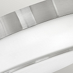 Потолочный светильник для ванных комнат цвета никель с плафоном из опалового стекла и декоративными держателями Hinkley варинант исполнения - 3 | Loft Concept в Волгограде