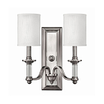 Бра с 2-мя белыми текстильными абажурами Hinkley варинант исполнения - 1 | Loft Concept в Волгограде