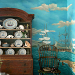 Обои ручная роспись Nantucket Crossing Brandt colourway on scenic paper варинант исполнения - 1 | Loft Concept в Волгограде