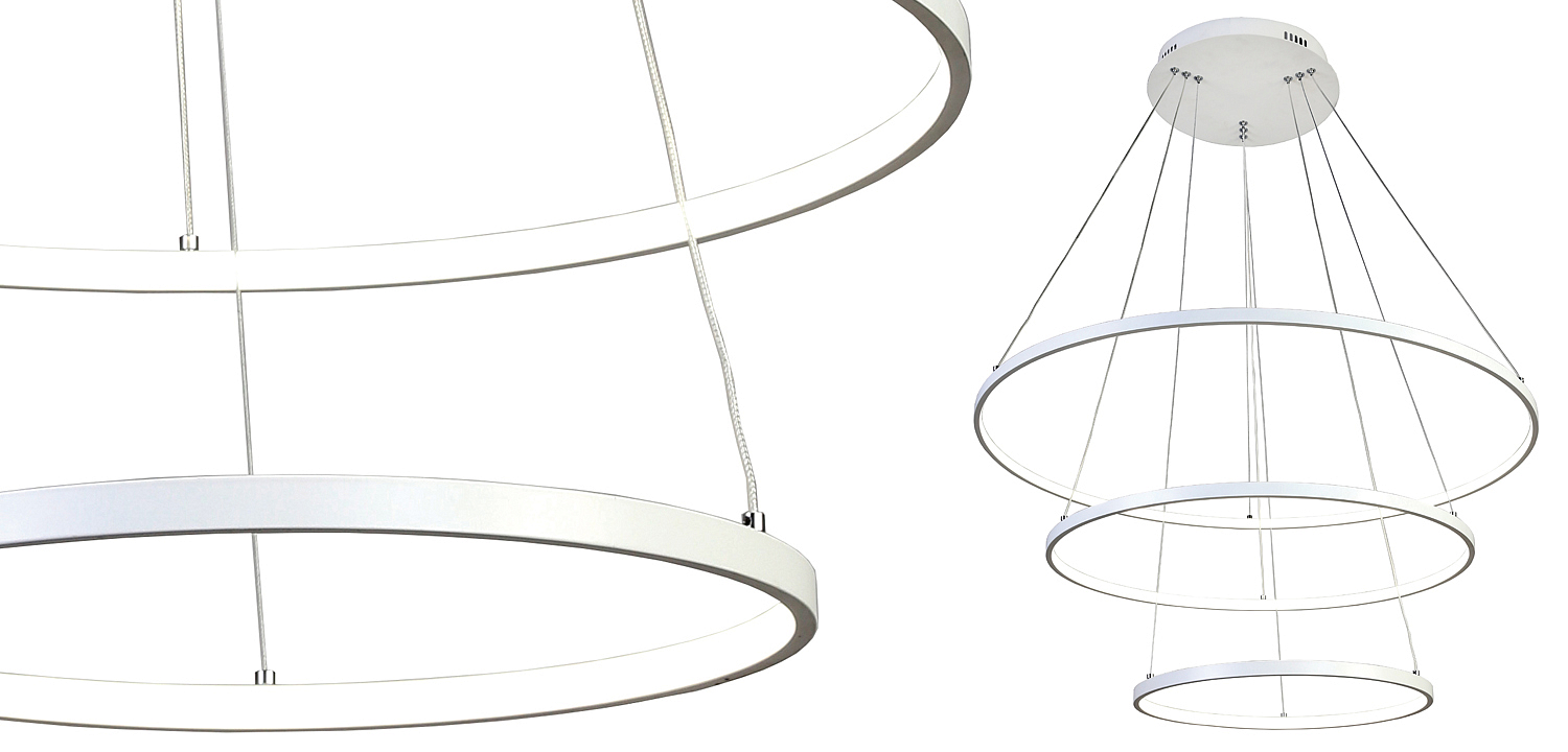 Люстра Ring Horizontal Trio white 80+60+40 Люстра Ring Horizontal Trio white 80+60+40 - Loft-Concept в Волгограде