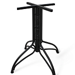 Стол обеденный с круглой столешницей из керамики на четырех черных ножках Sand Ceramics варинант исполнения - 5 | Loft Concept в Волгограде