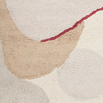 Ковер из хлопка с абстрактным принтом бежевого цвета Elysian Flow Blush варинант исполнения - 4 | Loft Concept в Волгограде