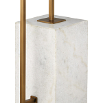 Торшер с прямоугольным абажуром на белом мраморном основании Asymmetry on Marble варинант исполнения - 2 | Loft Concept в Волгограде