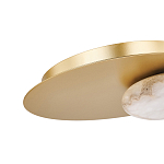 Бра с овальным основанием золотого цвета  и плафоном из алебастра Shaw Lighting варинант исполнения - 3 | Loft Concept в Волгограде