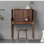 Туалетный стол деревянный с ящиком и зеркалом Moon Walnut Furniture варинант исполнения - 2 | Loft Concept в Волгограде